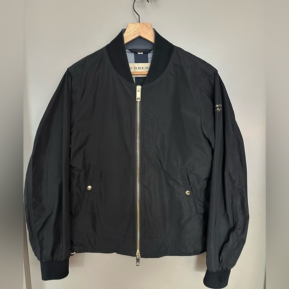 Burberry Eddison Black Bomber Jacket (Men’s US 40) - Picture 1 of 7